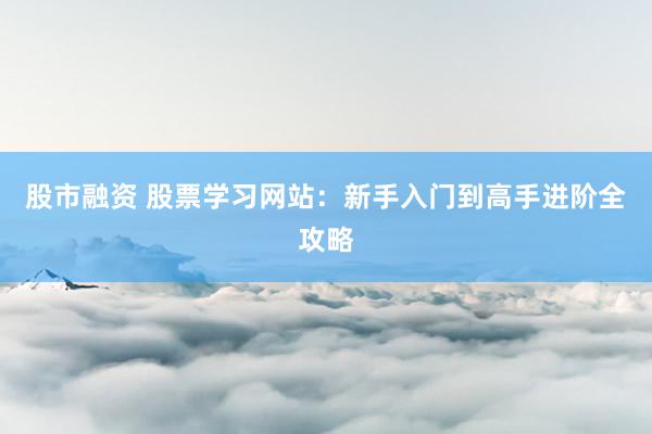 股市融资 股票学习网站：新手入门到高手进阶全攻略