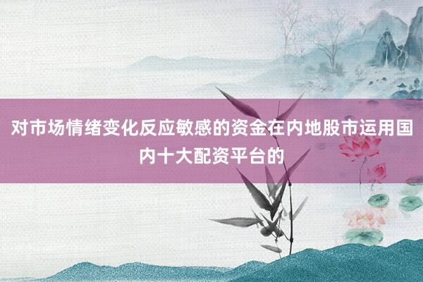 对市场情绪变化反应敏感的资金在内地股市运用国内十大配资平台的